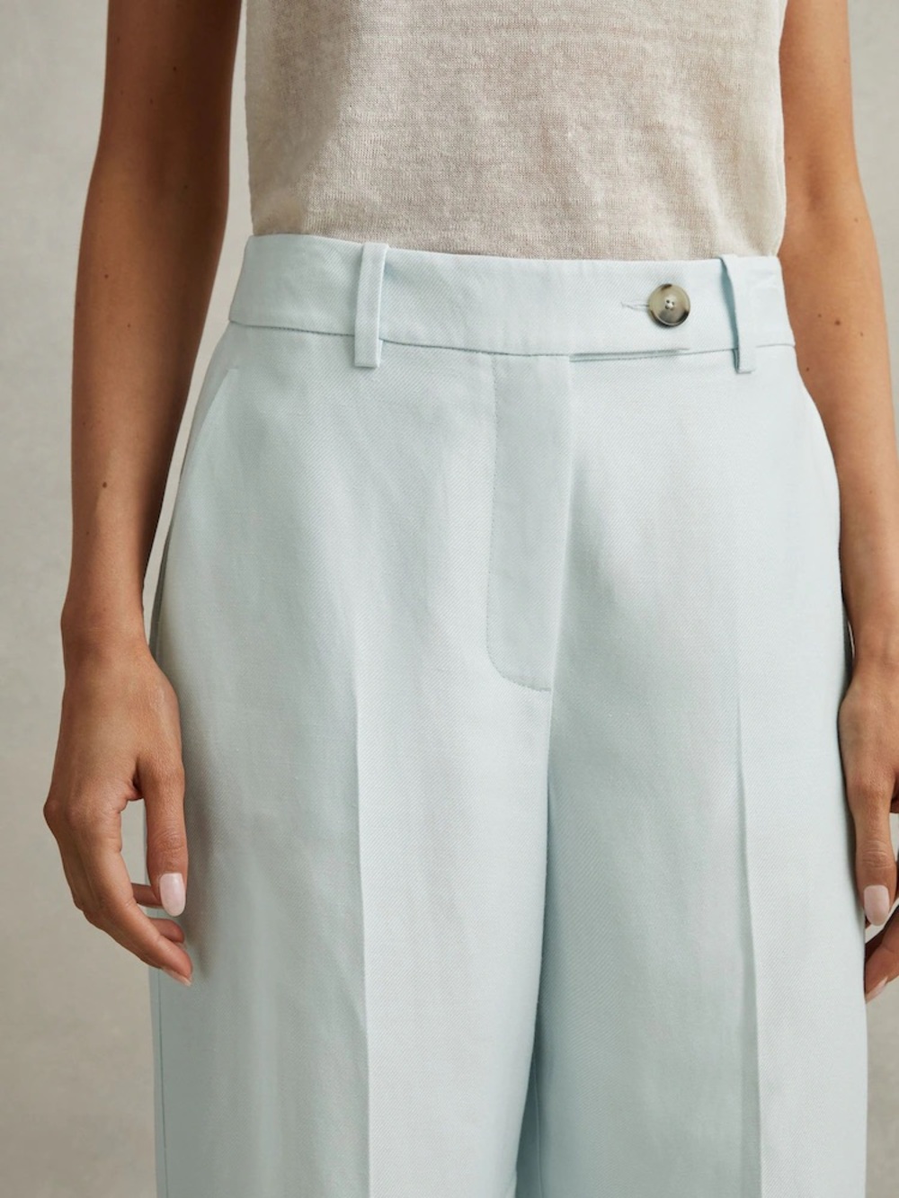 REISS Lori Linen-blend Wide Leg Pant - Picture 4 of 7